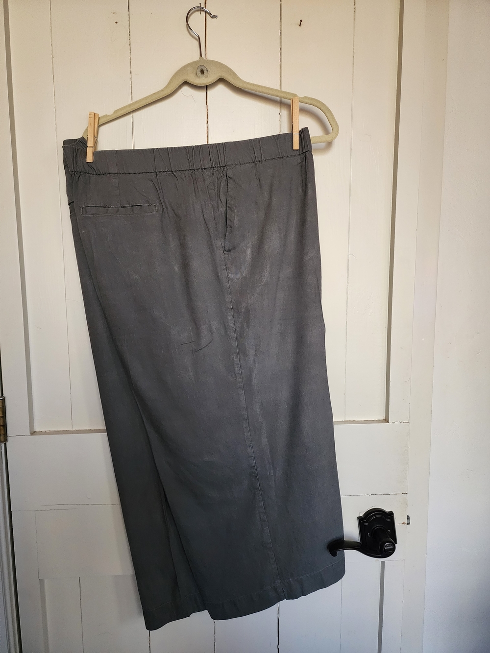 J. Jill Womens Lightweight Linen  Green Wide Leg Crops 2X